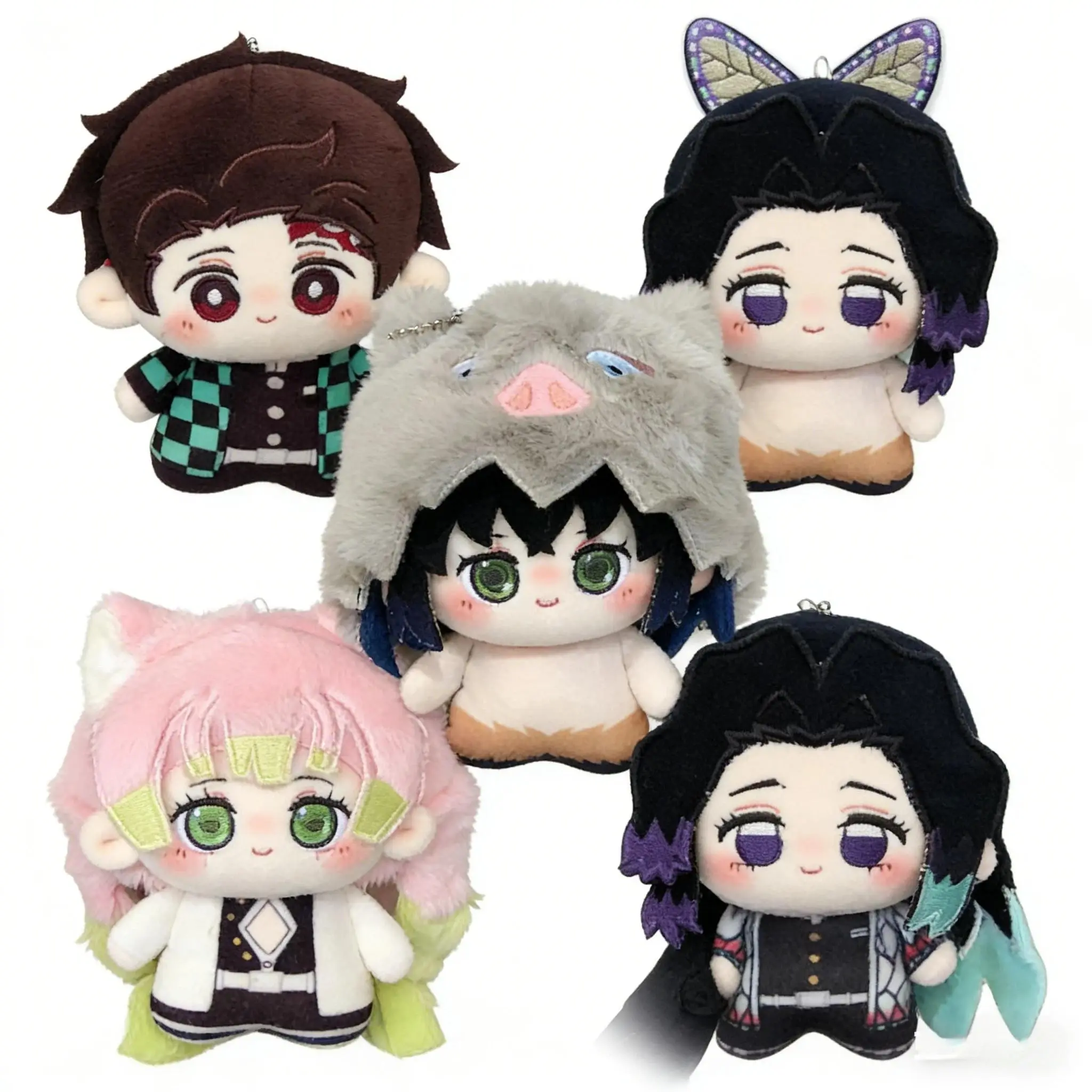 10cm Anime Demon Slayer Muichiro Tokito  Plushie Soft Body Stuffed Doll Cute Kawaii Cartoon Figure Idol Pillow Cosplay Xmas Gift