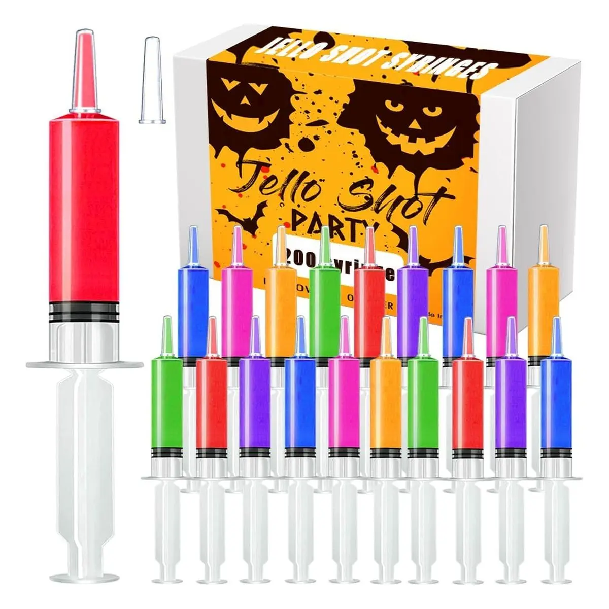 20 ML Liquid Syringes with Tip Cap, 100 Pack BPA-Free Plastic Syringes for Feeding Measuring and Dispensing