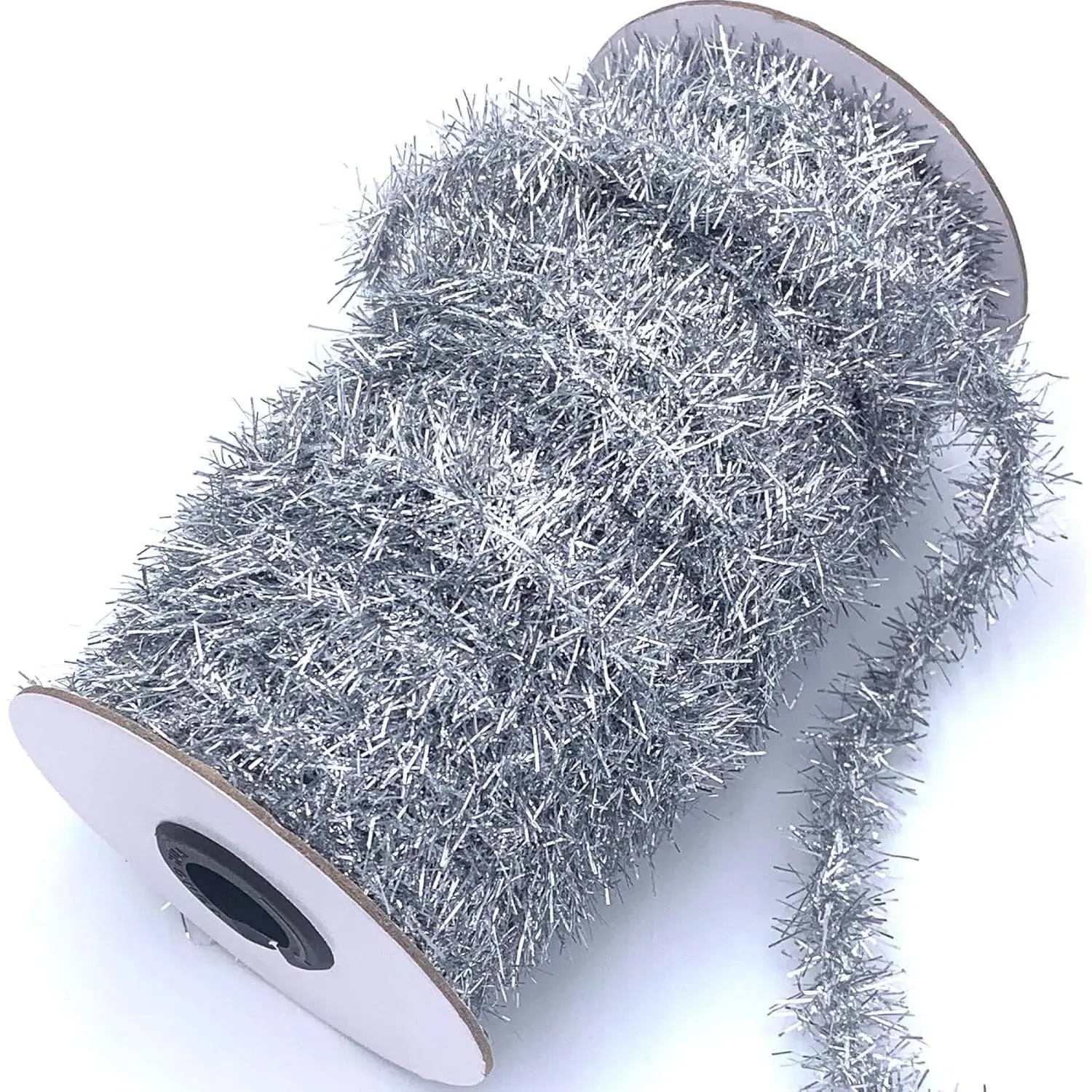 50 Yards Silver Metallic Tinsel Christmas Garland Tinsel Bibbon for Christmas Tree,Wedding Birthday Party Decorations Supplies (Silver)fidget toys