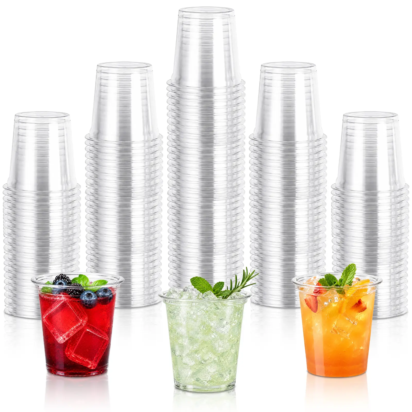 Clear Plastic Shot Glasses - PET - 1oz & 2oz