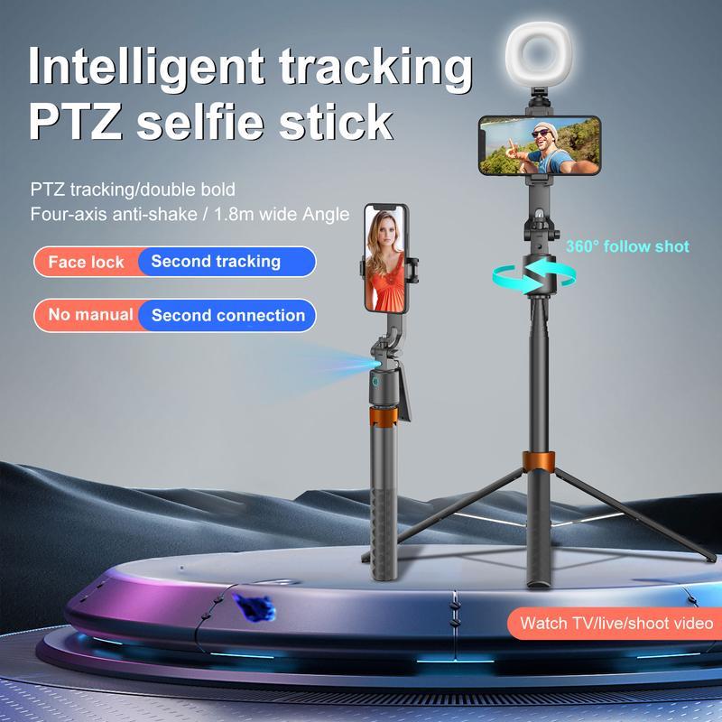 360°Rotatable Rotatable Selfie Stick Tripod Remote Rechargeable Smart Face Tracking Tripod 2 Fill Light Phone Holder for Live Streaming Vlog with bluetooth control 360°Rotatable Rotatable Selfie Stick Tripod Remote Rechargeable Smart Face Tracking Tripod 2 Fill Light Phone Holder for Live Streaming Vlog with bluetooth control
