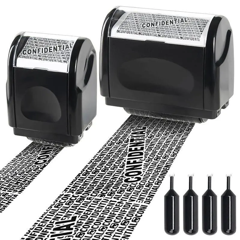 Stealth Stamp Set, 2 Sets Total, Each Set Includes 4 Stamps, Protect Personal Info & Address, Essential for Home & Office Security