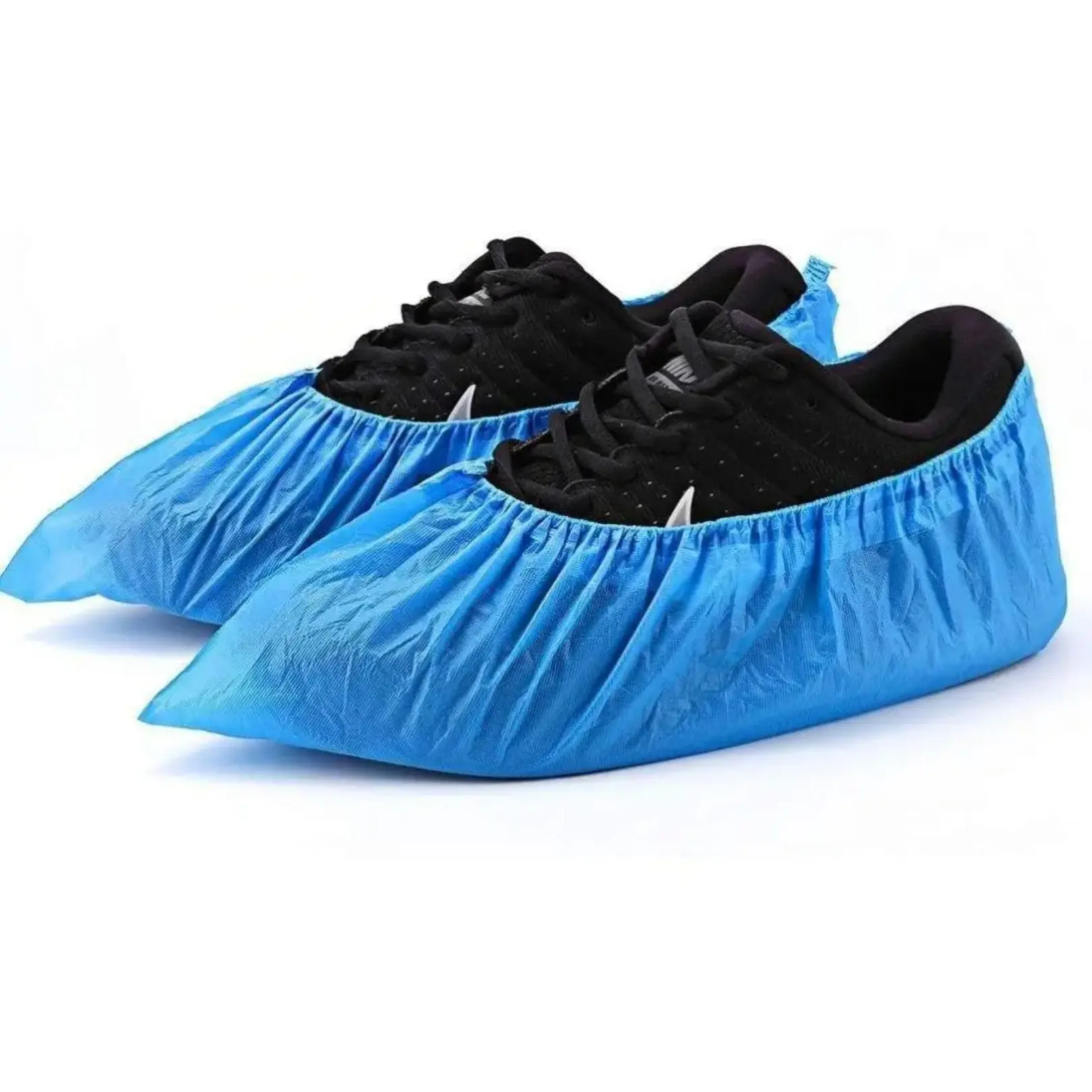 100 Pack(50 pairs) Shoe Covers Disposable Non Slip  15.7'' Hygienic Waterproof Foot Booties Covers Recyclable Shoe Booties Covers for Indoors, Fits Up to US Men's 11 & US Women's 13, Outdoor, Floor Protection