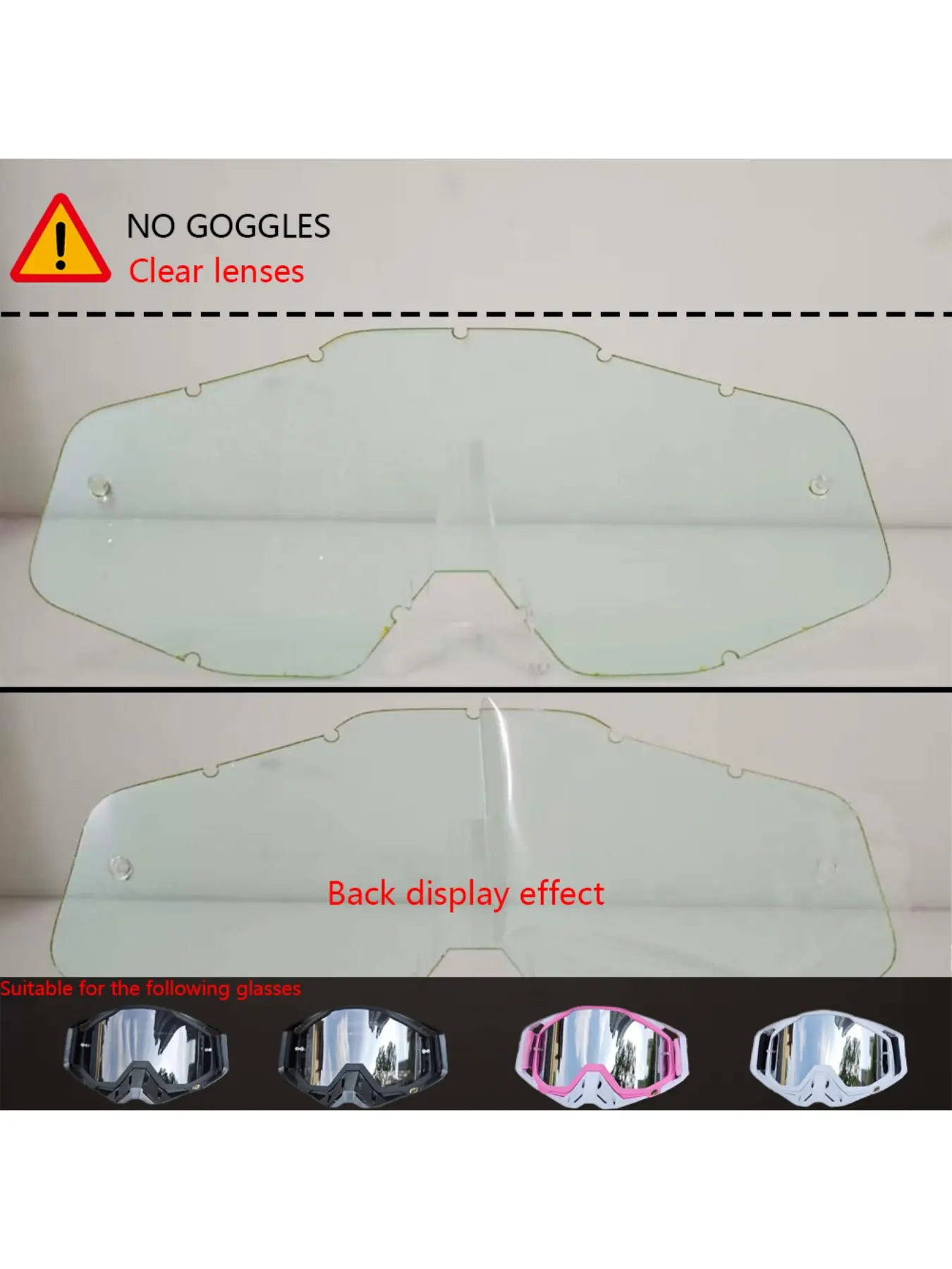 Replacement Lenses for Cycling Sunglasses, Multi‑color Available, Fit Frames With Nose Pads, Windproof Dustproof Sand‑proof, Suitable for Cycling, Off‑Road, Hiking and Other Outdoor Sports, Colorful Decorative Spare Replacement Lens