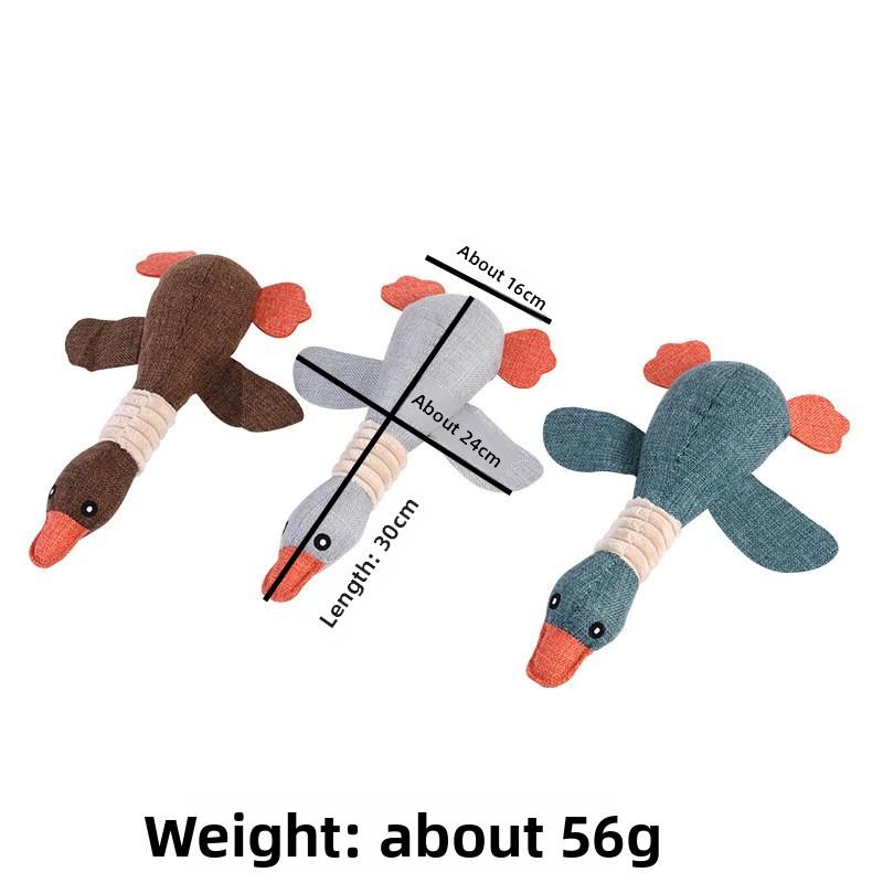 New Pet Toy: Squeaky, Durable, and Chew-Resistant Goose - Teething and Dental Cleaning Toy for Dogs and Cats