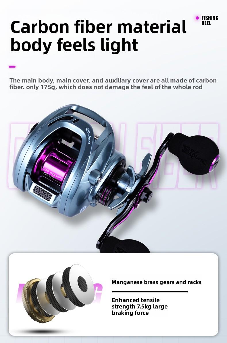 Ultralight Carbon BFS Baitcasting Reel, Magnetic Brake Anti-Backlash Long Cast Versatile Fishing Reel for Bass Trout Ultralight Carbon BFS Baitcasting Reel, Magnetic Brake Anti-Backlash Long Cast Versatile Fishing Reel for Bass Trout