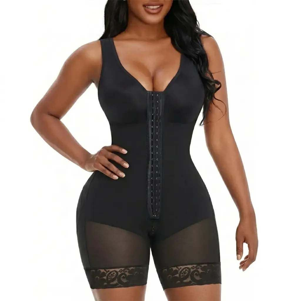 Women's Smoothing Faja Bodysuit with Full Body Compression, Tummy Control, Butt Lifter & Hook Closure
