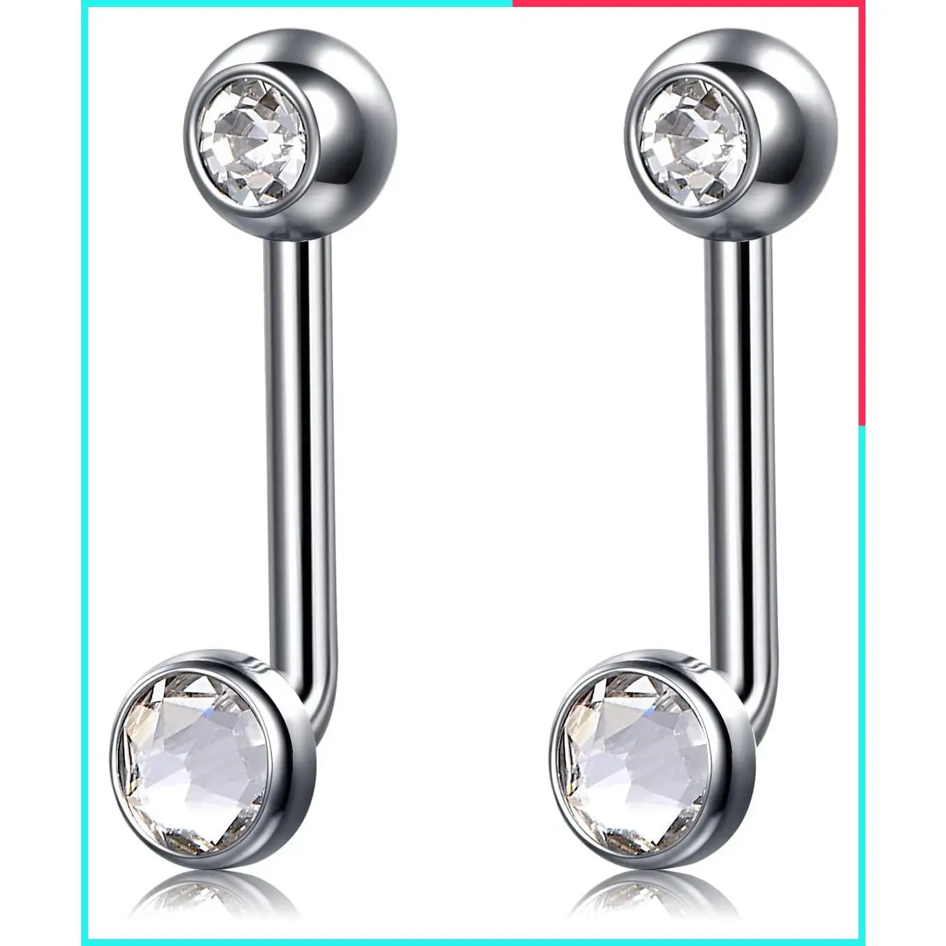 Christina Vertical Hood Piercing Jewelry VCH Barbell 14g 10-40mm Curved Bar Genital Jewelry for Women