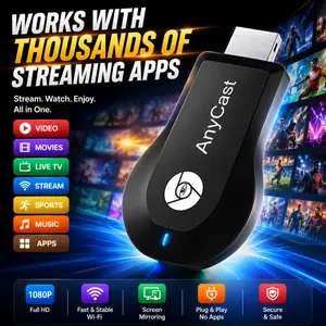 Wireless HDMI Adapter for TV, Screen Mirroring Device, Cast Videos Photos Audio from Phone Tablet Laptop to Big Screen