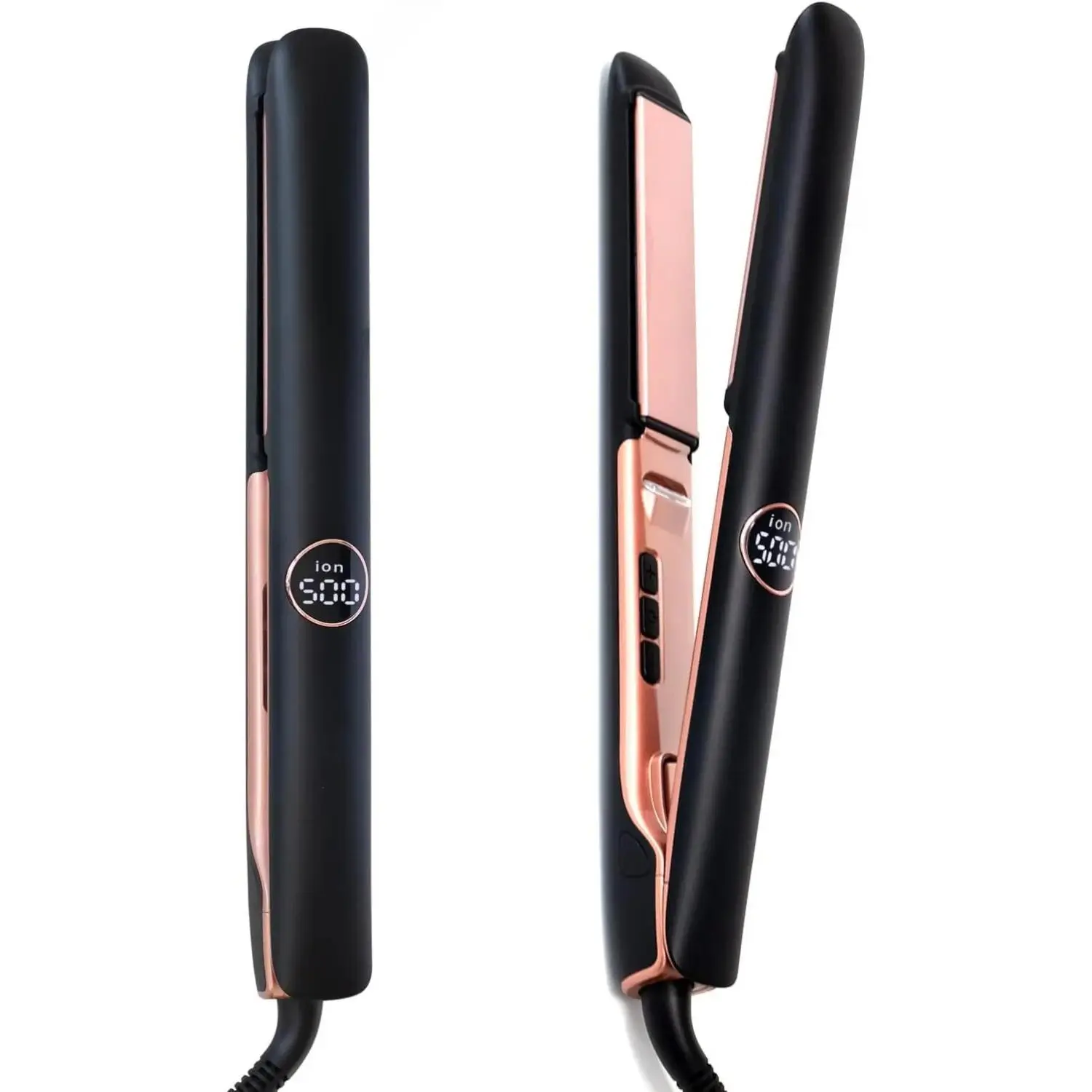 Hair Straightener - 2 in 1 Professional Hair Straightener and Curler Ceramic Coating Ionic Flat Iron, Dual Voltage for Travel Using, Get Frizz-Free, 500 Degree High Temp, 15s Fast Heat-Up