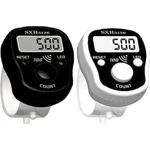 Finger Counter Click Manual Digital clicker, pack Stitch Tally Knitting Counters Led Re-settable Digits Pitch Electronic LCD Display finger Number Counter Fr Row, People, Score, Inventory,Crochet