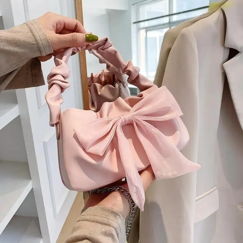 Retro Mini Crossbody Bag for Women with Bow Detail, Casual Polyester Shoulder Purse for Everyday & Party Use, Casual Shoulder Purse, Crossbody Bags For Women, Fashion Crossbody Handbag