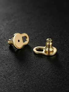Earlobe Extender 18k Gold Plated for Women, Heavy Dangle Earrings Backing, Comfortable Stud Earring Backer, Fashion Jewelry Accessory