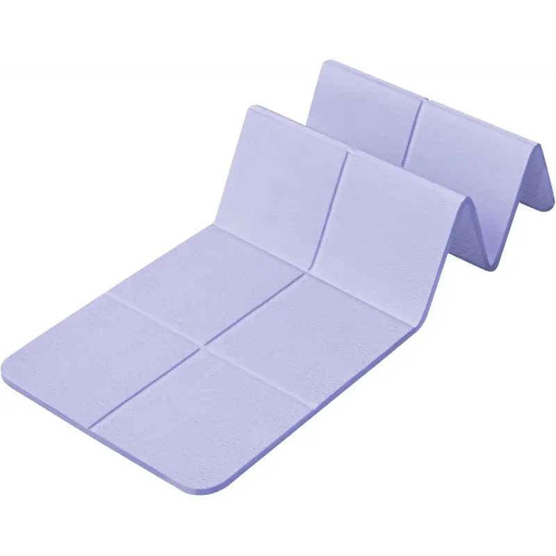 Foldable Travel Yoga Mat, 72"x24" Thick Wide Non Slip Exercise Mat, Rubber Gym Mat, Folding Yoga Mat, Packable Portable Pilates Fitness Mat for Men & Women