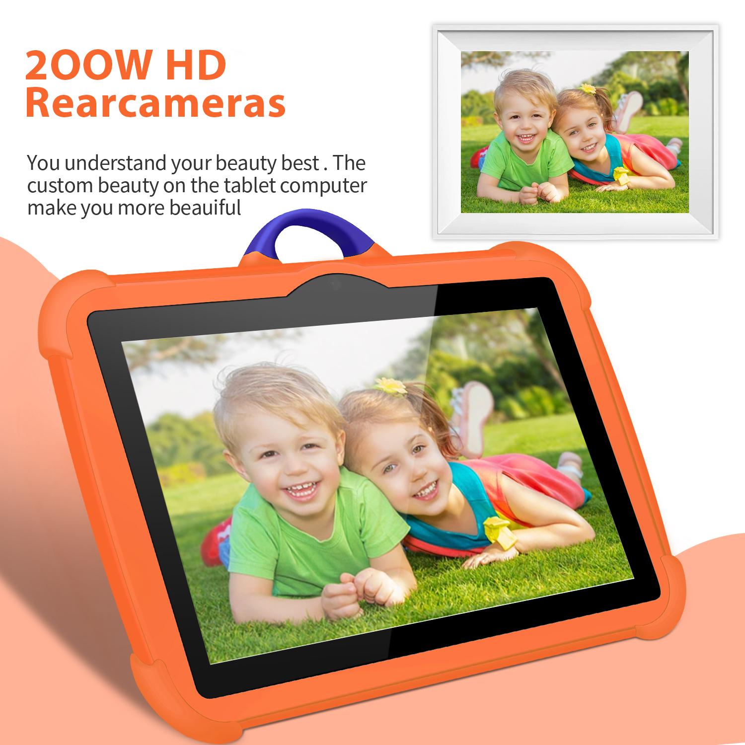 7 Inch 5G WiFi Tablet Pc for Children's best Gifts Android Kids Game Educational Learning Tablets Quad Core 4GB RAM 64GB ROM student parental control de colores con protector anti caídas para niños bluetooth touchscreen