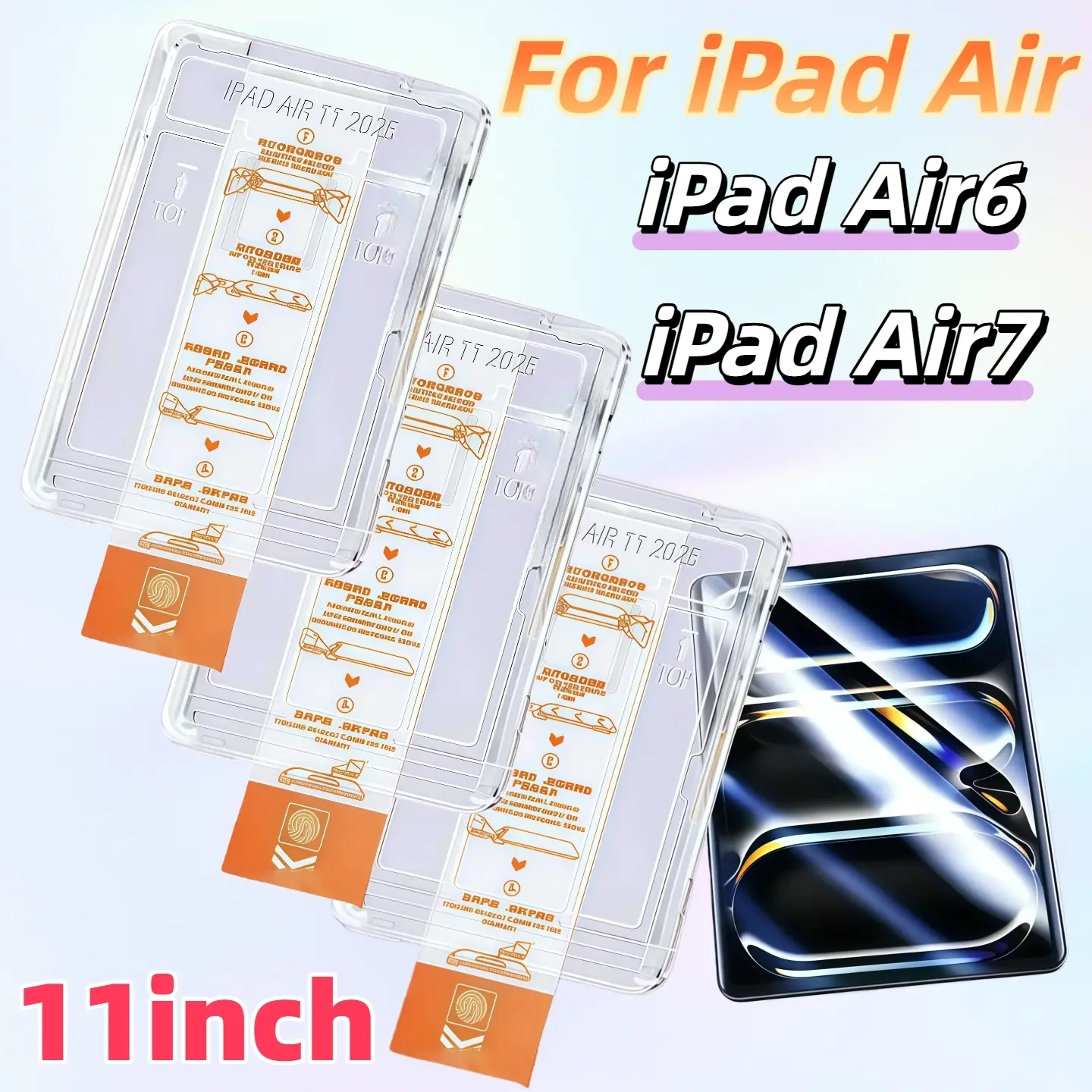 3-Pack iPad Air 11-Inch iPad A16 11th/10th Screen Protector, HD Tempered Glass, 9h Hardness, Easy Install, Anti-Scratch, Dust-Free, Bubble-Free