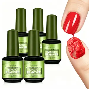 Gel Nail Polish Remover for Soak Off Use, Works Gradually to dissolve gel polish within 3 to 5 minutes, fits daily at-home manicure care and professional nail salon use, also suitable for removing common nail glue safely and gently15ml