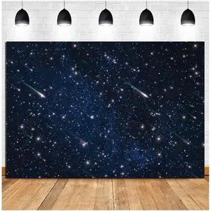 Night Sky  Universe Space  Photo Backdrops Galaxy Stars  Boy  Boy or Girl Birthday Party Decor Photo Background Banner 7x5FT