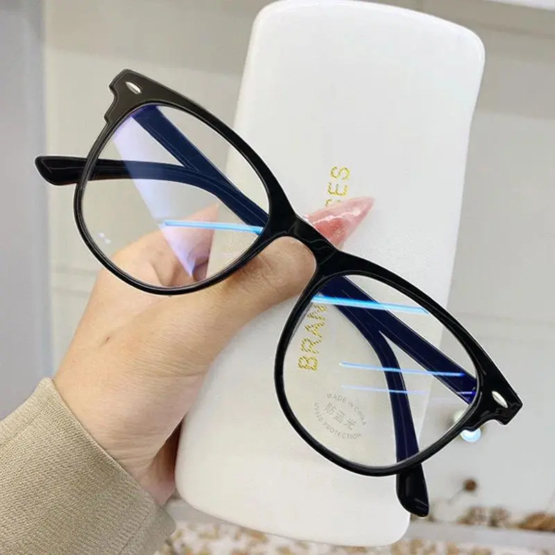 Prescription Myopia Glasses for Men & Women, Rectangle Black Frames, Transparent Lenses, -1.0 to -6.0 Diopter Finished Shortsighted Eyewear, Black Eyeglasses, Frame Style, Optical Frames