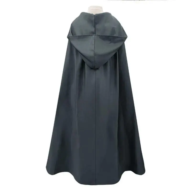 Adult Wizard Robe Gandalf Men Sorcerer Costume Grey Cloak with Wizard Hat Cape The Hobbit Gandalf Wig Halloween Cosplay Suit