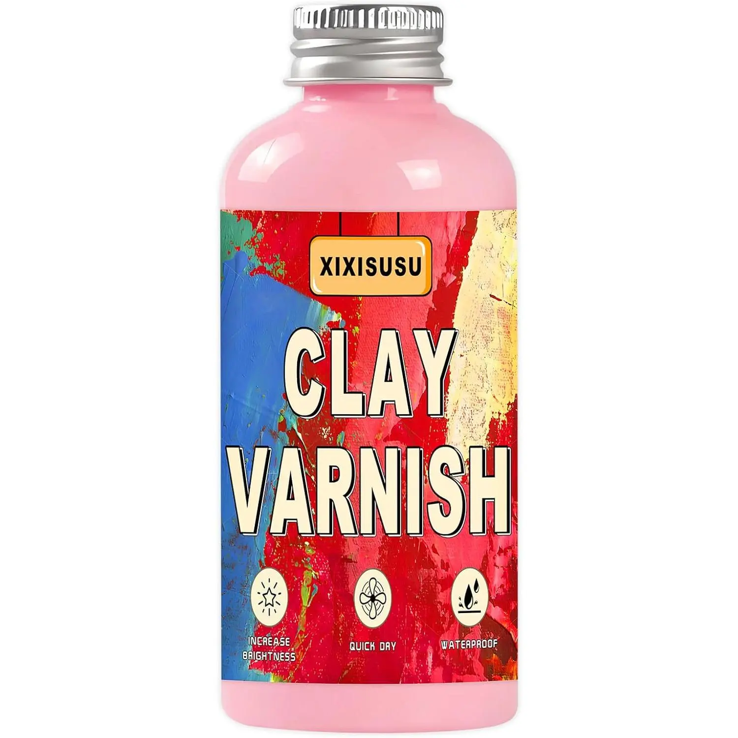 Air Dry Clay  & Varnish - 2 oz High Gloss Polycrylic Finish with 2 Brushes | Scratch Resistant,  Sealant | Prevents Cracking for Clay Crafts (2 oz)