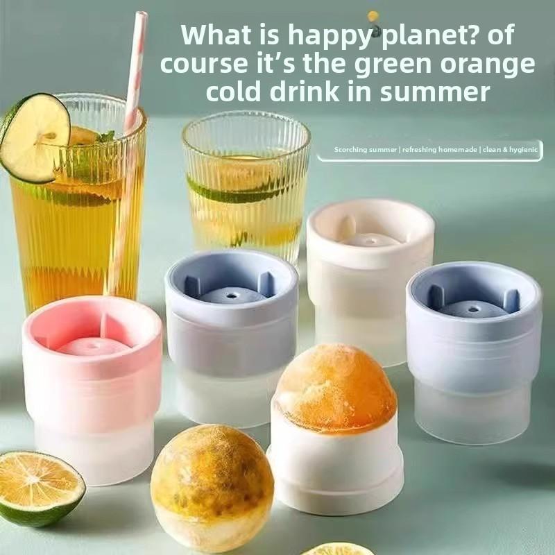 Ice Ball Molds - Set of 3, Round Ice Cube Molds, Spherical Ice Cubes for Whiskey, Cocktails, Bourbon Cocktail Ice Cube Mold