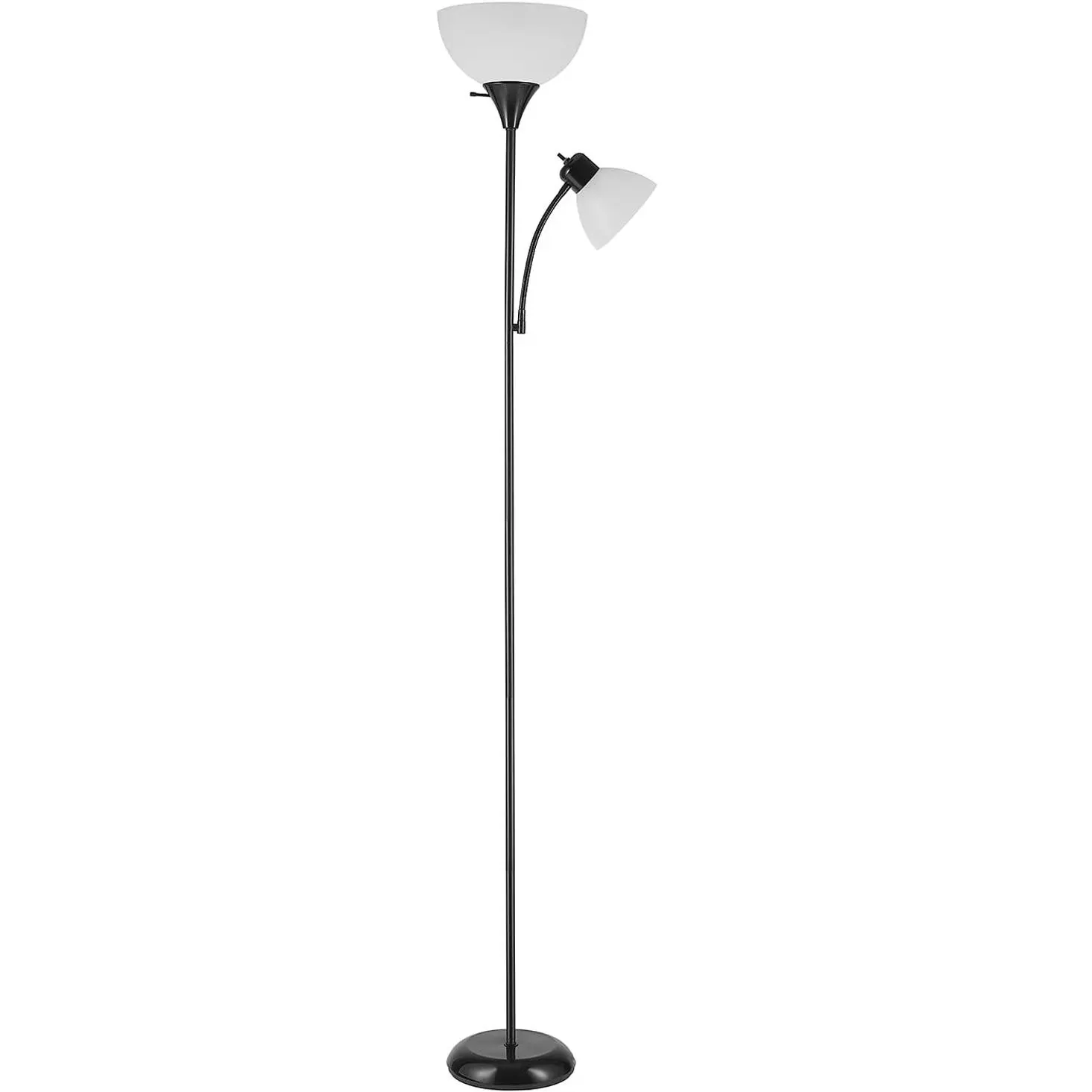 72 in Torchiere Floor Lamp (67135) - Adjustable Reading Lights for Bedroom, Dimmable Lamps, Easy-to-Assemble, Space-Saving Slim Design for Living Room