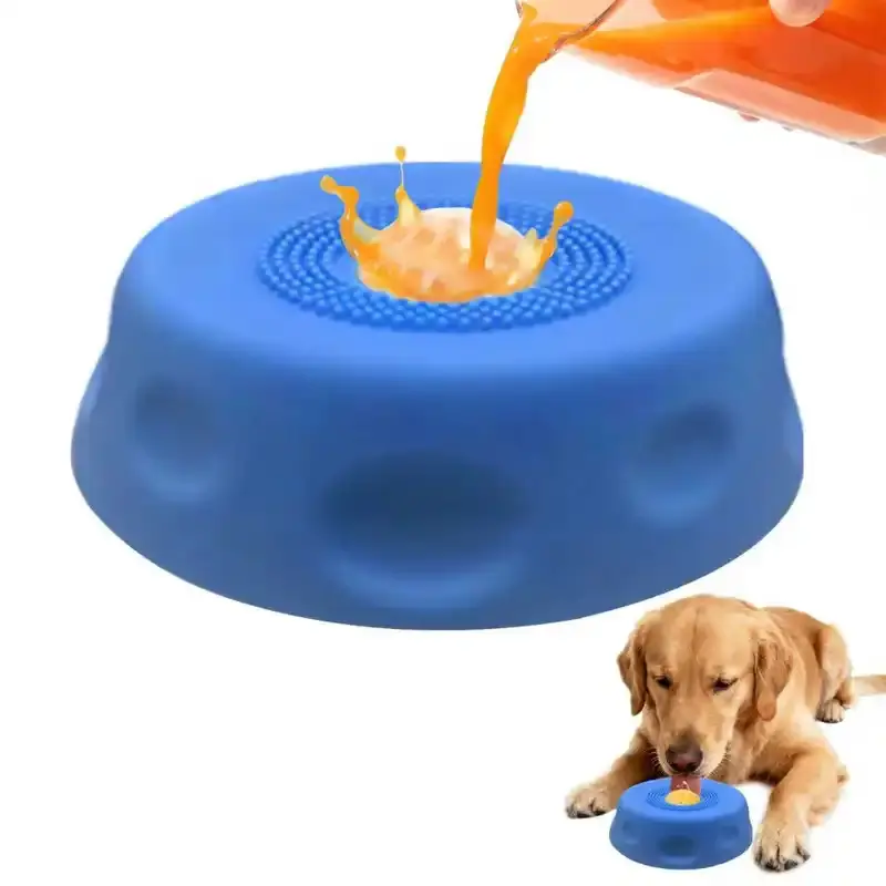 Slow Feeder Dog Bowls for Liquid Treat, Anti-Slip[Entertained Ball-in] Bone Broth Dog Lick Bowl,Pet Licking Bowls cat water fountain dog products puppy essentials cool dog stuff paw pace liquid slow feeder roller ball non-slip  lick ball bowl feeding