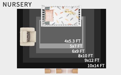 FAMVAL Large Size Plush Rugs Big Fluffy Area Rug Non-slip Soft Shaggy Carpet Mats for Livingroom Bedroom Nursery Home Decor Gray Lantern Christmas gifts