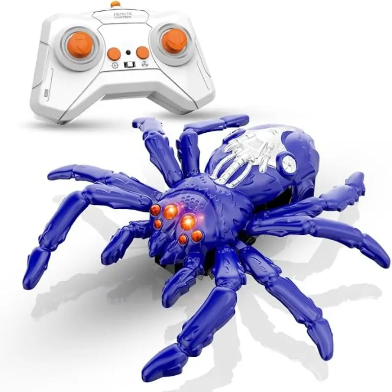 Wall Crawling Spider Robot Toy, Rechargeable Remote Control Kids Toy, Prank Toy, Pet Toy for Cats and Dogs, Ages 4+, Requires Aa Batteries