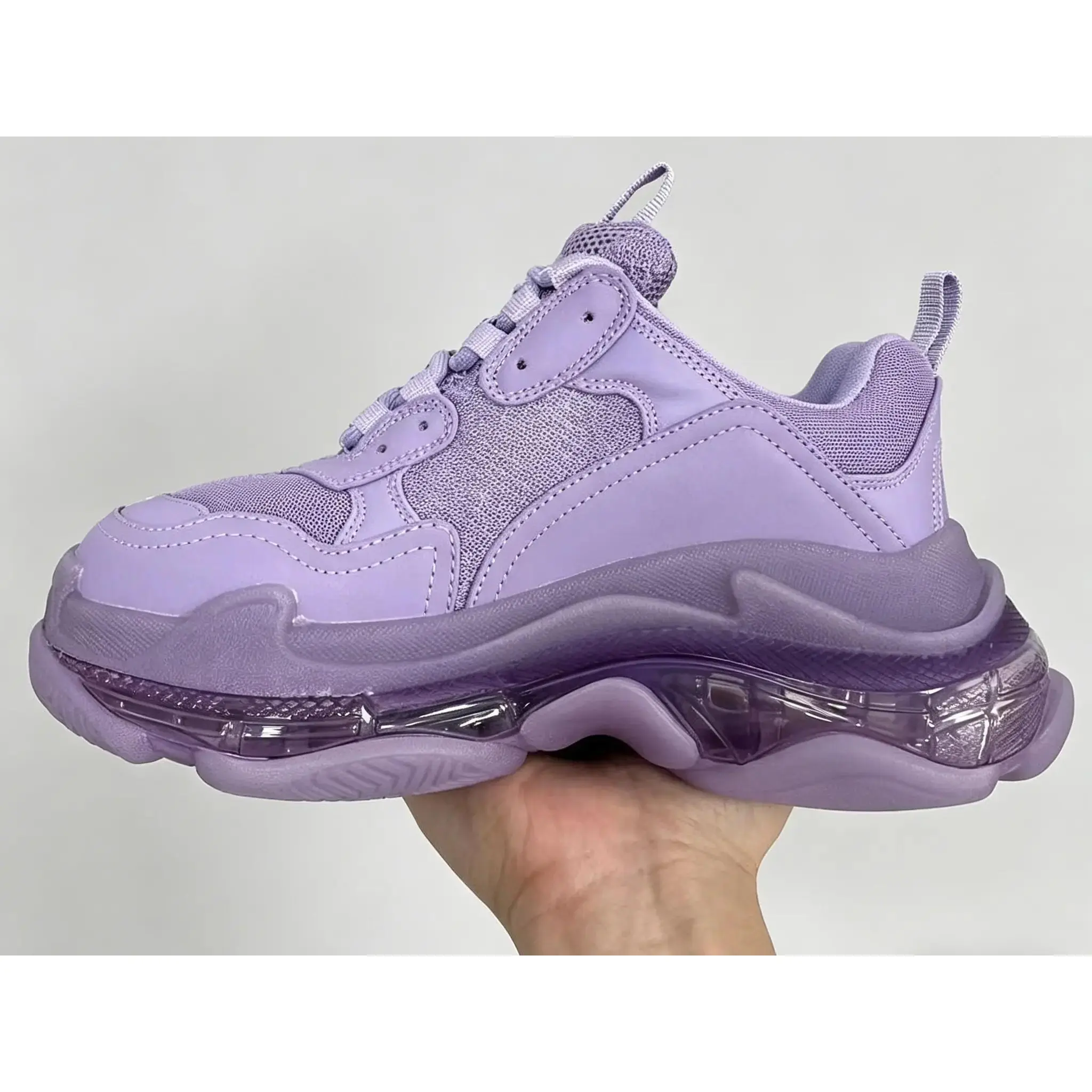 Unisex Trendy Vintage Color-Blocked Footwear, Size 36-45 Dad Sneakers with Transparent Thick Sole, Triple S Height-Increasing Designer Casual Trainers, Walking Shoes,breathable,,cowgirl,stylish,waterproof,toe,winter,long,baggy