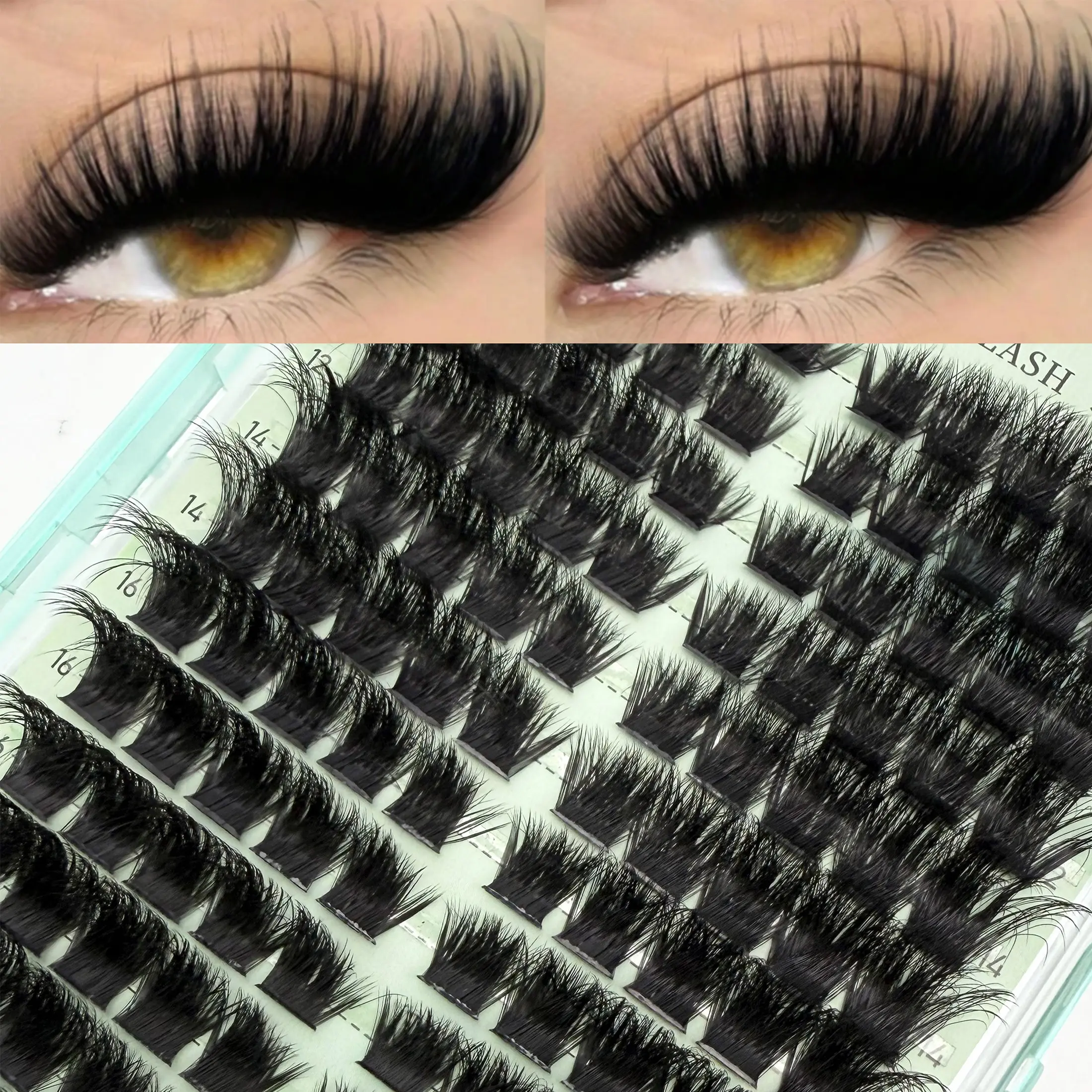 200D Volume False Lashes, Super Dense, Waterproof, Long-Lasting, Soft & Fluffy, 3D Natural Look, Ideal for Weddings, Birthdays, Travel