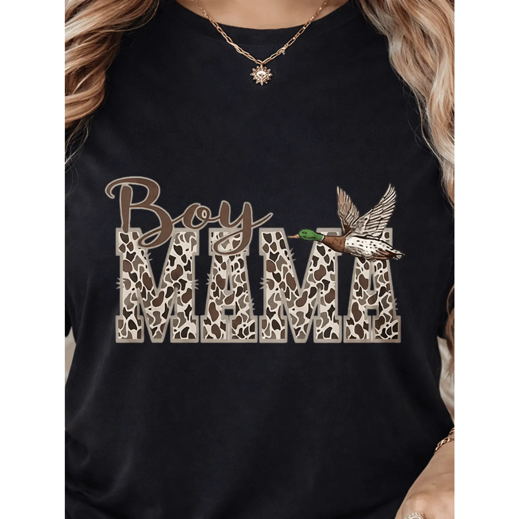 Boy MAMA Graphic Leopard Print T Shirt for Boy Moms Casual 100% Cotton Crew Neck Short Sleeve Top Mother's Day Gift Idea Cute Round Neck Tee Machine Washable Everyday Wear