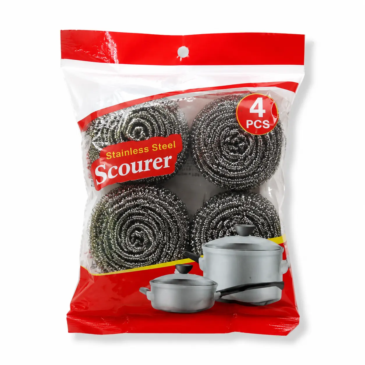 Stainless Steel Scrubber Pads Heavy-Duty Cleaning for Pots Pots Pans Grills Ovens Sinks (4-Pack) Kitchen Metal Sponges Comfortable All Star Box Stainless Steel Steel Wire Ball Kitchen Cookware Oil Stain Removal Cleaning 4-pack 20g