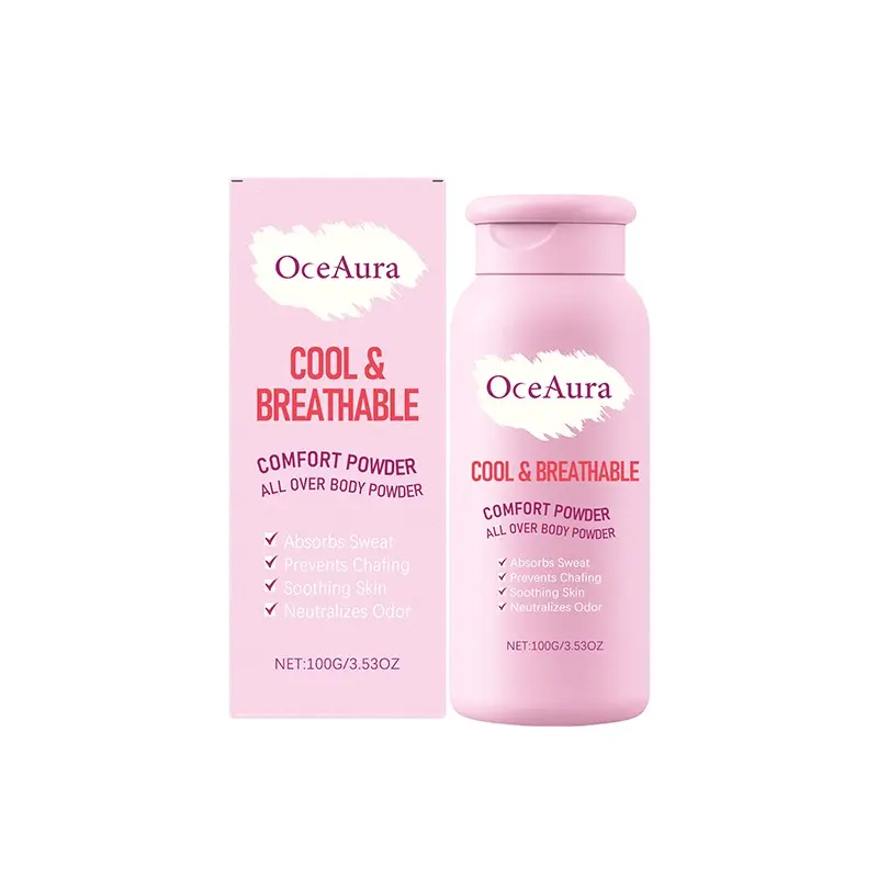 OceAura Comfort Body Powder, Large Capacity Sweat Absorbing Talcum Powder, Non Sticky Refreshing Family Daily Skin Care Powder, Summer Dusting Powder
