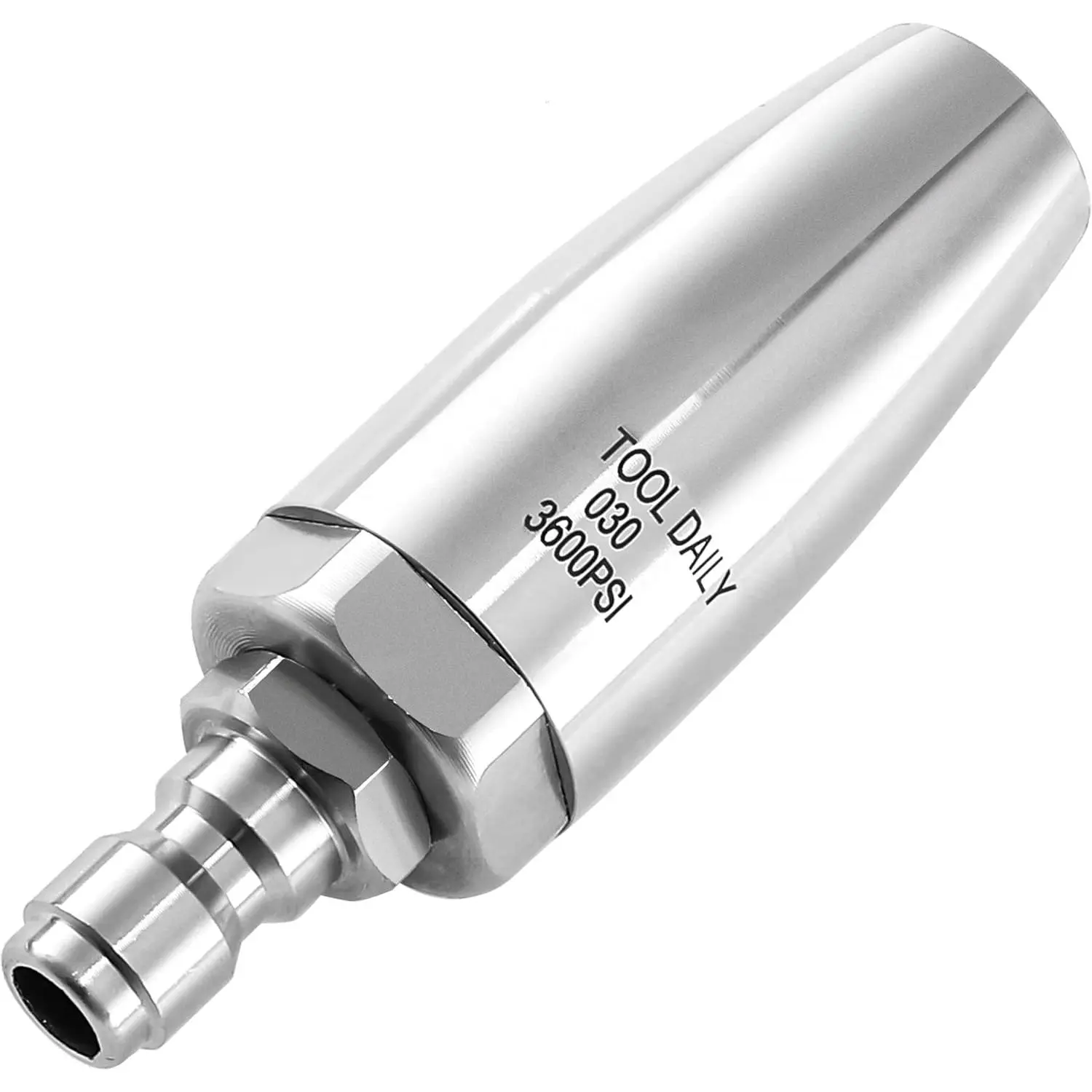 GJANSH Turbo Nozzle Pressure Washer Stainless Steel, 360° Rotating Pressure Washer Nozzle for Cleaning Brick, Concrete, and Wooden Surfaces, 1/4" Quick Connect, 3600 PSI, 3.0 GPM