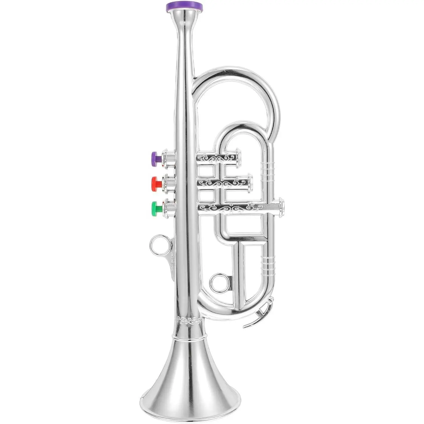1pc Fake Plating Musical Trumpet Prop Model Toy for Kids, Early Educational Wind Instrument Learning Tool