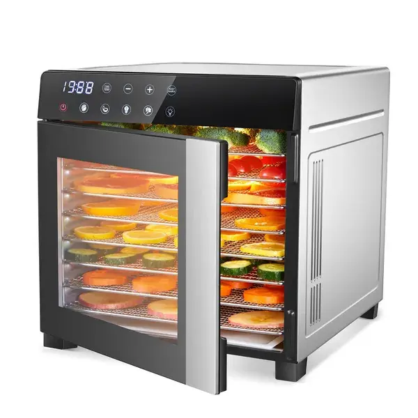 Food Dehydrator Machine 25QT, 8 Trays Stainless Steel Dehydrator Machine, Large Capacity Dehydrators For Food And Jerky, Herbs, Yogurt, Veggies, Dog Treats freeze dryer