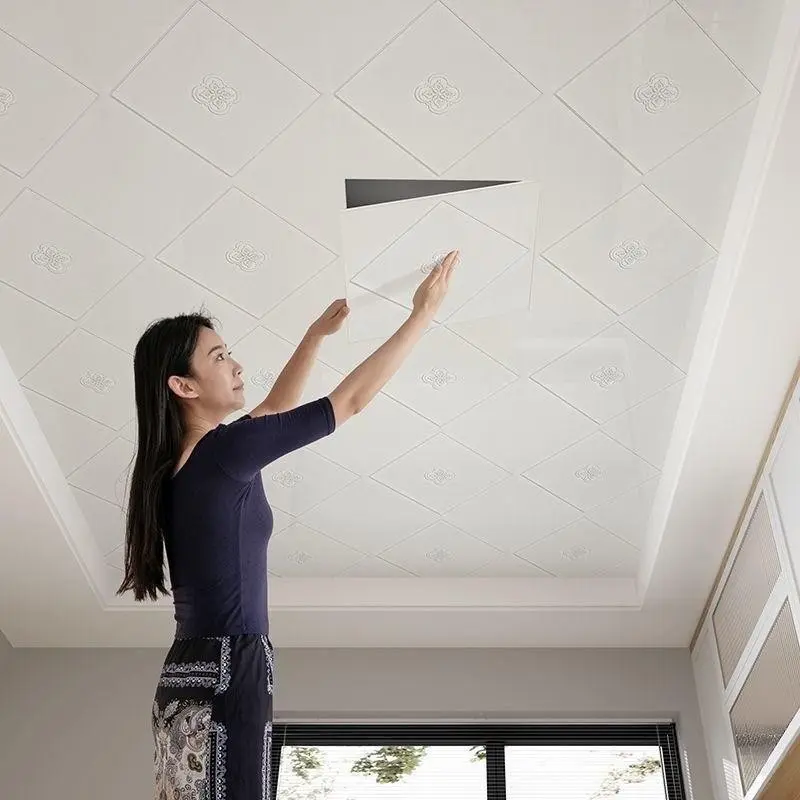 20-piece ceiling stickers for new waterproof ceiling in living room, bedroom or room ceiling decoration - glossy waterproof and moisture-proof stickers