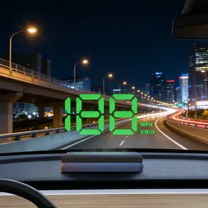 Universal GPS Car Head-Up Display (HUD) - Digital Speedometer with MPH/KM/H Switchable Units, Real-Time Speed Projection, Fits Cars, Trucks, ATVs, MPVs and Boats
