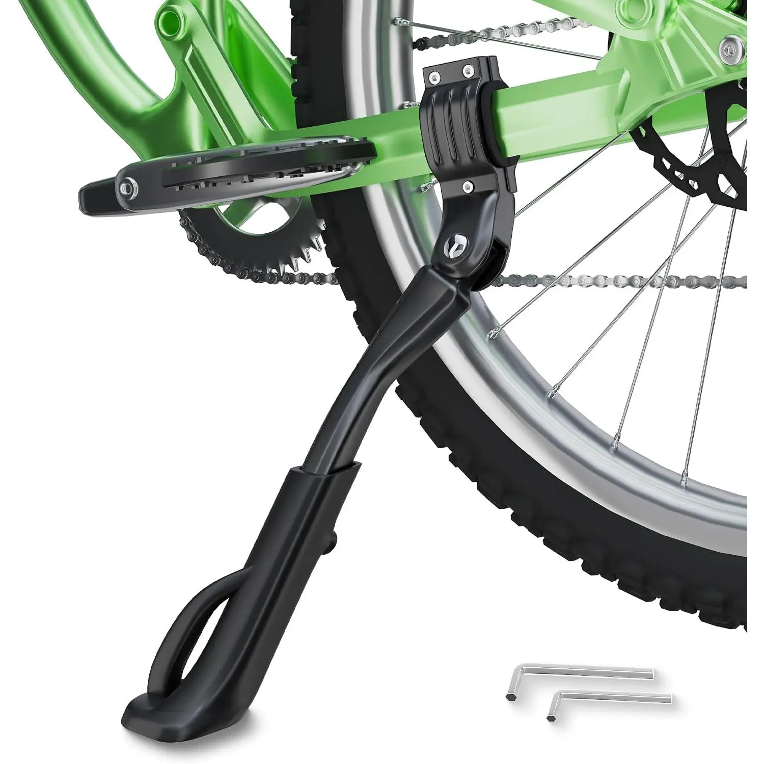 Kickstand for 26-29 Inch Adult , Adjustable   Kickstand, Sturdy and Non-Slip Kick Stand for Mountain/Road/Some E- (Not for Round or Wide Chainstays)
