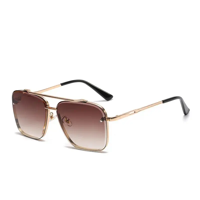 Oversized Square Aviator Sunglasses for Men & Women, Tangle-Free Metal Frame with UV400 Impact Resistant Polycarbonate Lenses for Cycling & Running, Sun Protective Eyewear, Womens Sunglasses