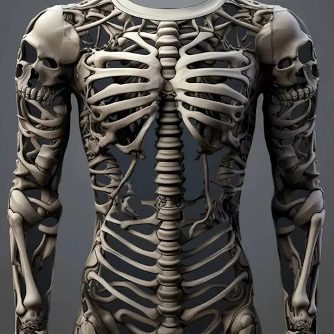 Halloween 3D Skull Print Long Sleeve T-Shirt, Dark Gothic Style, Slim-Fitting, All-Over Print, Unisex Casual Top     Men Christmas 3D Full Print Long Sleeve T‑Shirt, Santa Sleigh Elk Snowman Fake Suit Graphic Tee, Casual Crew Neck Xmas Holiday Party Tops