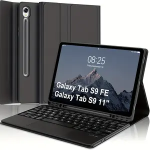 Keyboard Case with Screen Protector for Samsung Galaxy Tab S10 Fe/s9 Fe 5g, S Pen Holder, Bluetooth-compatible Keyboard, Smart Folio Cover