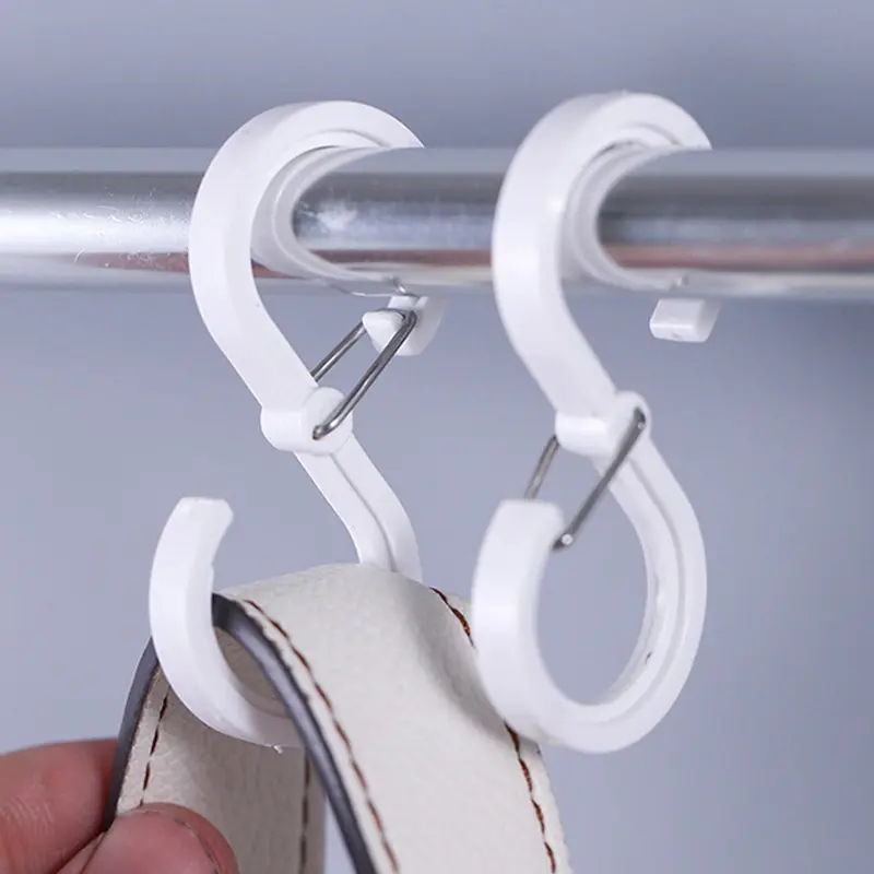 S-shaped hook creative clothes hook windproof buckle S hook adhesive hook dormitory seamless plastic hook