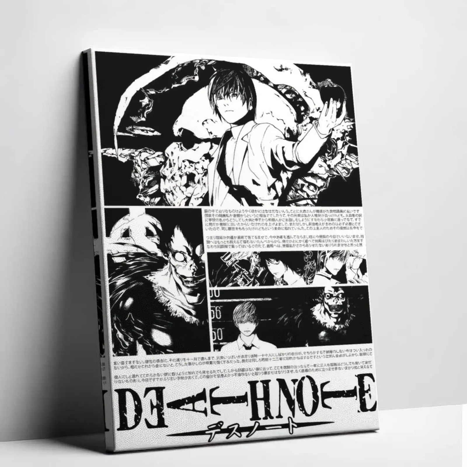 Death Note Anime Poster, Ryuk, Shinigami... Death Note Anime Posters, Canvas Wall Art Print, Japanese Anime Room Decor for Bedroom Dorm Gaming Room Office, Dark Manga Poster, Gift for Anime Fans