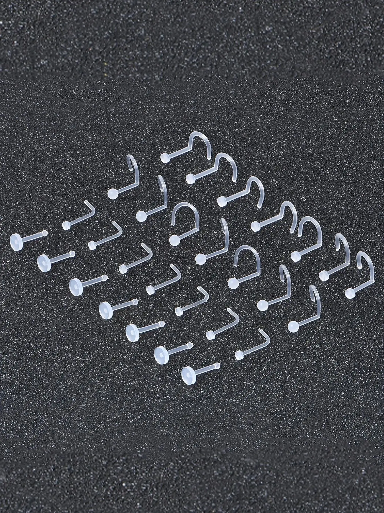 Transparent Acrylic Nose Ring & Lip Ring, 28pcs Cute Body Piercing Jewelry for Women & Men, Trendy All-match & Exquisite Jewelry for Daily & Party Decoration