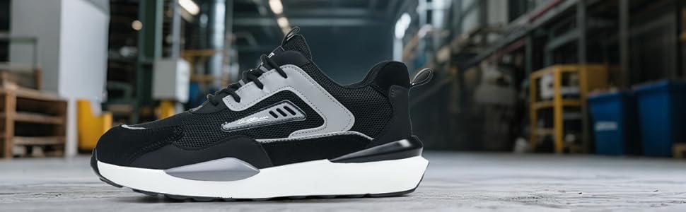 Men & Women's Lightweight Composite Toe Safety Work Shoes with Anti-Smash, Puncture & Slip Resistance for Construction, Factory & Logistics  Worker Footwear Orange Closed Bridal