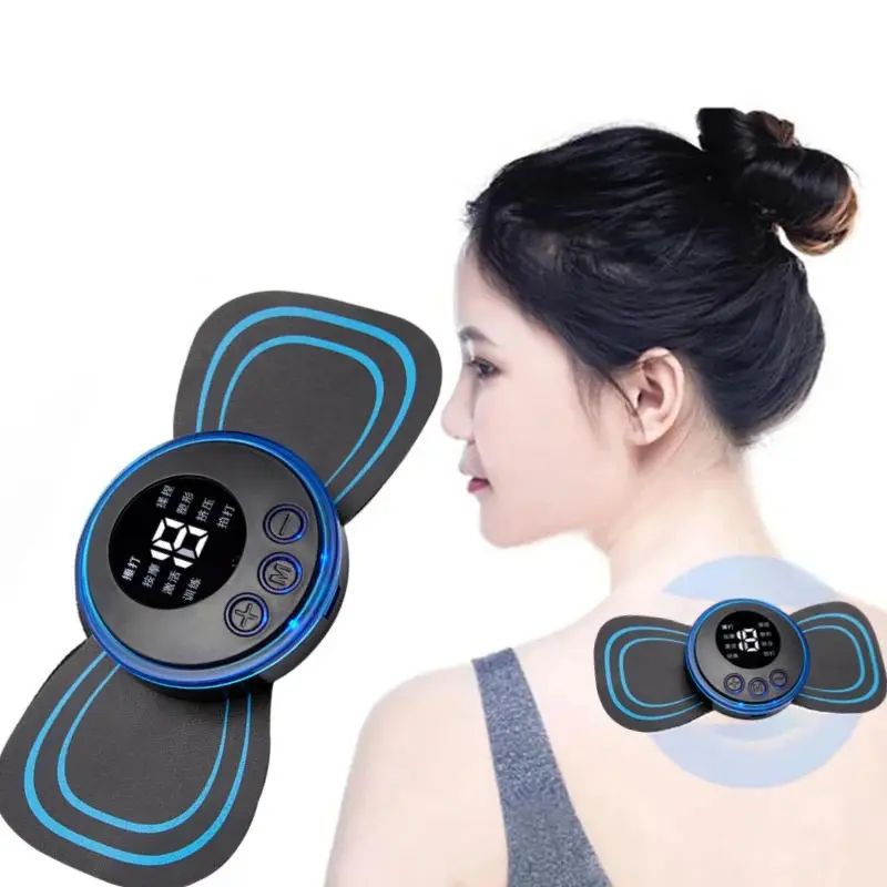 Multi-Pad Remote Control Mini EMS Massage Pad, Smart Remote Multi-Intensity Mode, Adjustable Relaxing, Portable Design for Home and Outdoor Use