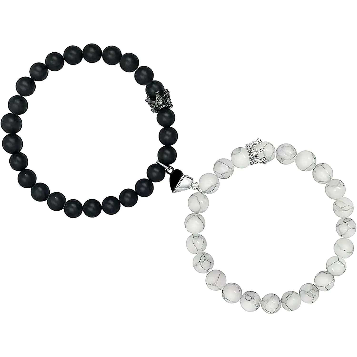 Matching Bracelets for Couples, Long Distance Relationship Gifts for Women Men, His and Hers Bracelets Set for Boyfriend Girlfriend Husband Wife, Anniversary Birthday Promise Gifts for Him